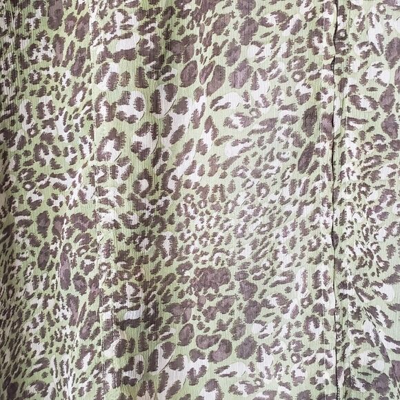 KENETH TOO! Sheer Zip Front Animal Print Jacket - Picture 2 of 9